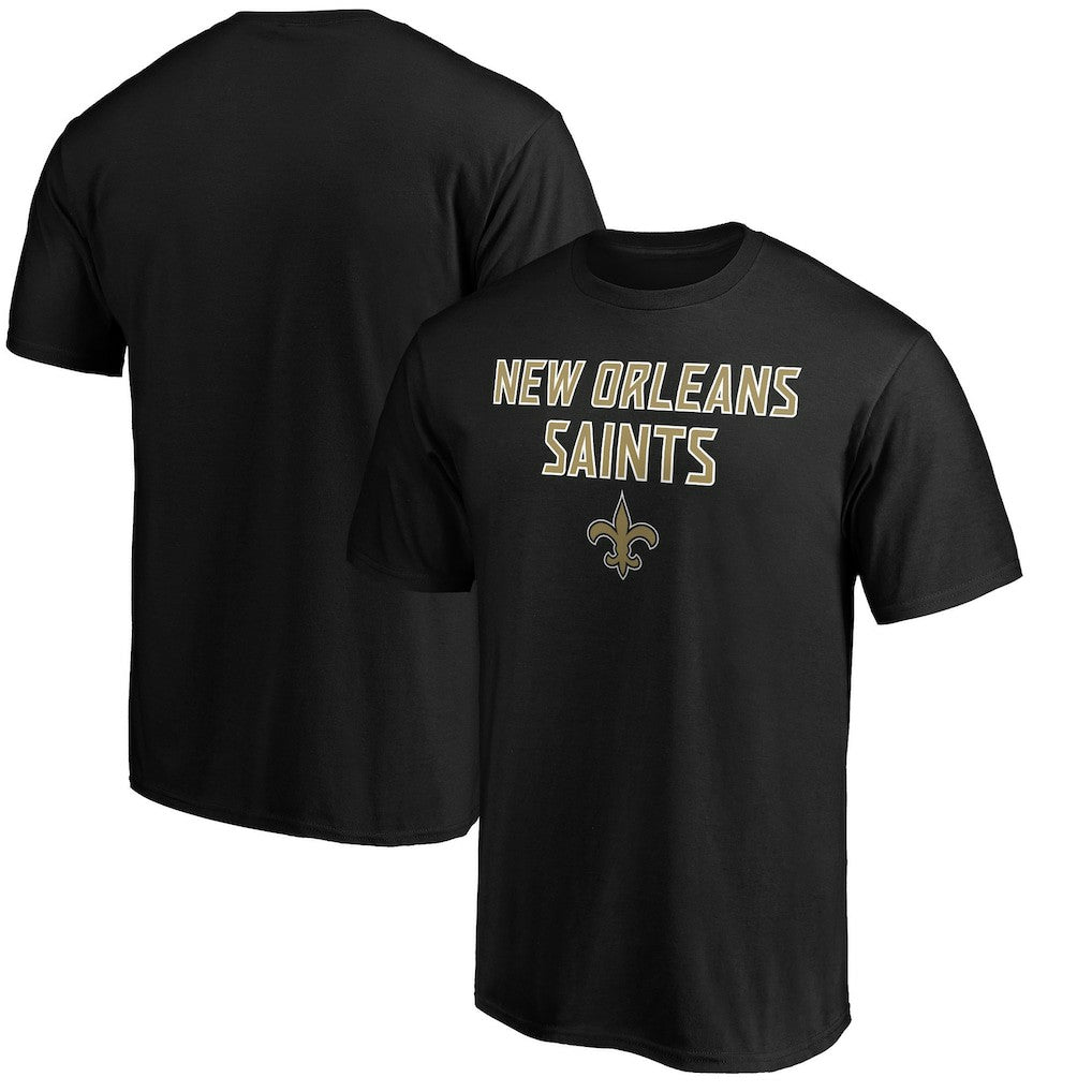 New Orleans Saints Game Day Stack T-Shirt - Black - NFL