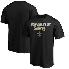 New Orleans Saints Game Day Stack T-Shirt - Black - NFL