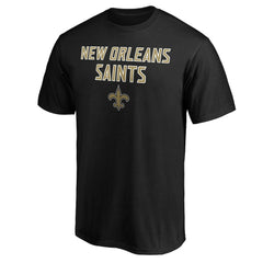 New Orleans Saints Game Day Stack T-Shirt - Black - NFL