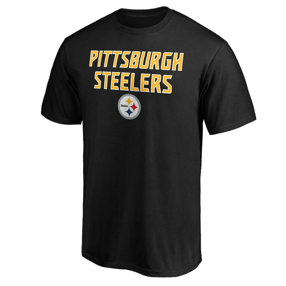 Pittsburgh Steelers Game Day Stack T-Shirt - Black - NFL