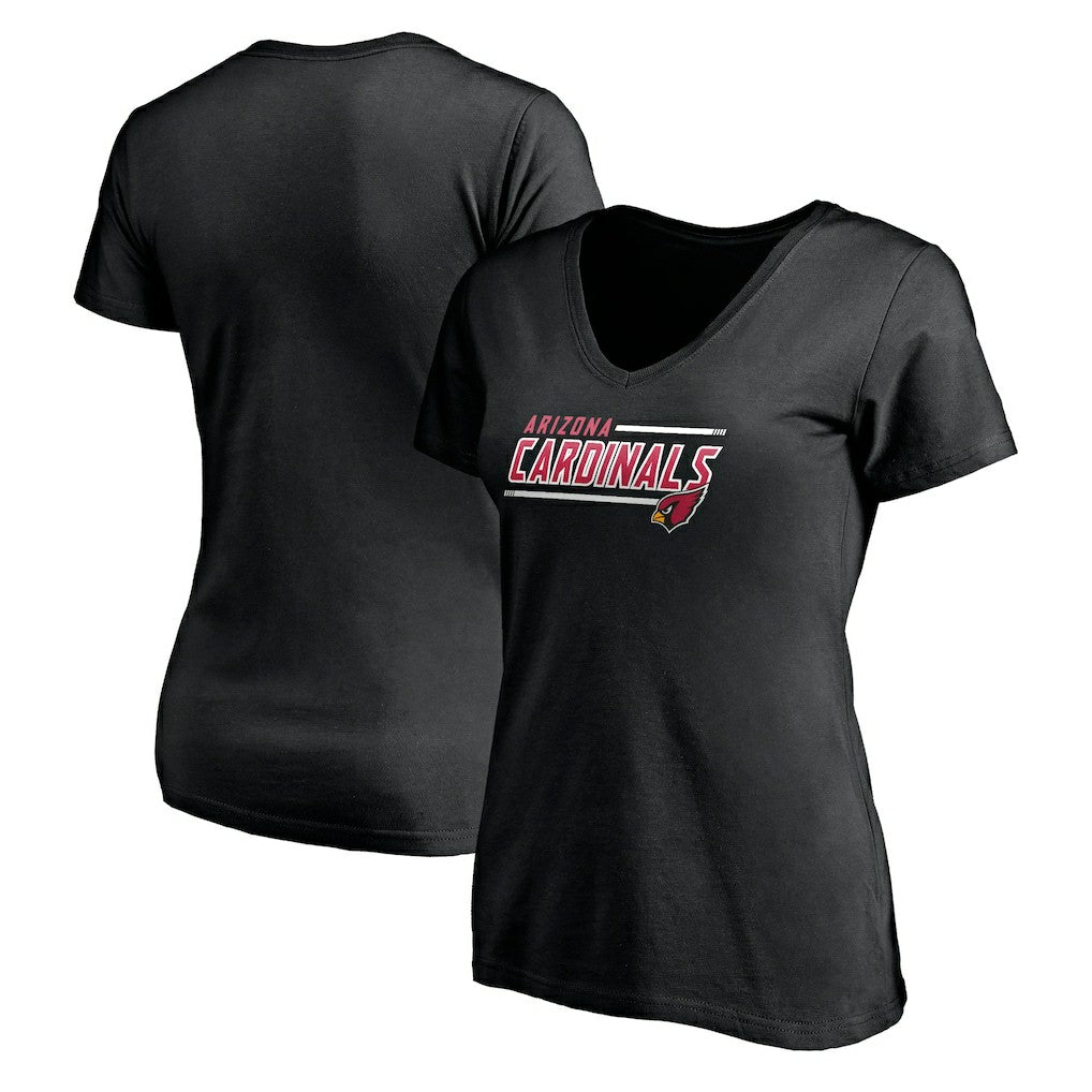 Arizona Cardinals Women's Mascot In Bounds V-Neck T-Shirt - Black - NFL