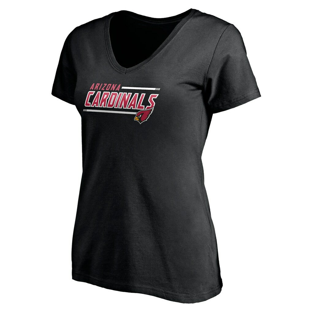 Arizona Cardinals Women's Mascot In Bounds V-Neck T-Shirt - Black - NFL