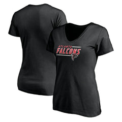 Atlanta Falcons Women's Mascot In Bounds V-Neck T-Shirt - Black - NFL