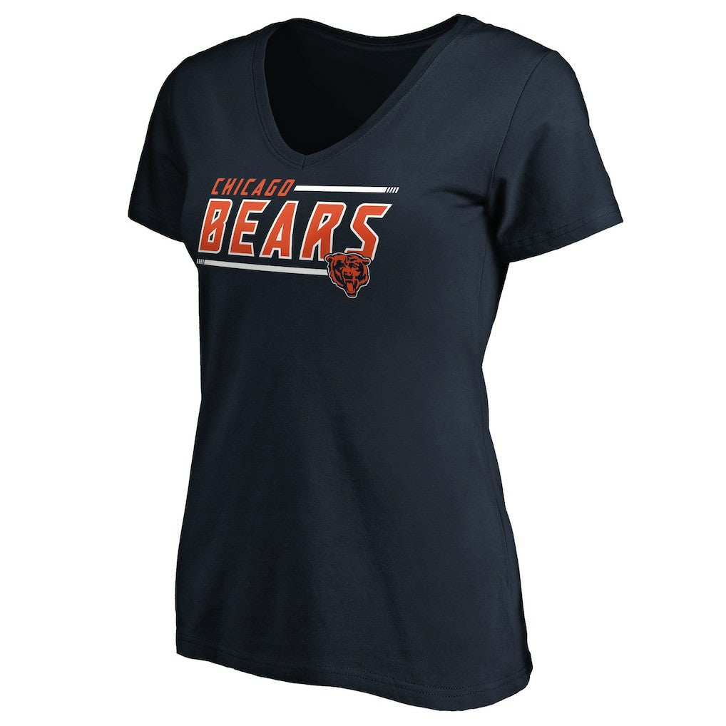 Chicago Bears Women's Mascot In Bounds V-Neck T-Shirt - Navy - NFL