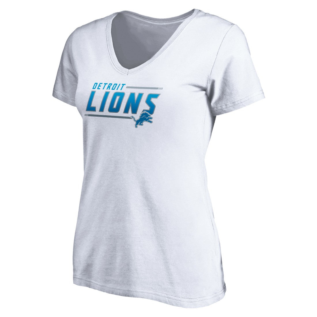 Detroit Lions Women's Mascot In Bounds V-Neck T-Shirt - White - NFL