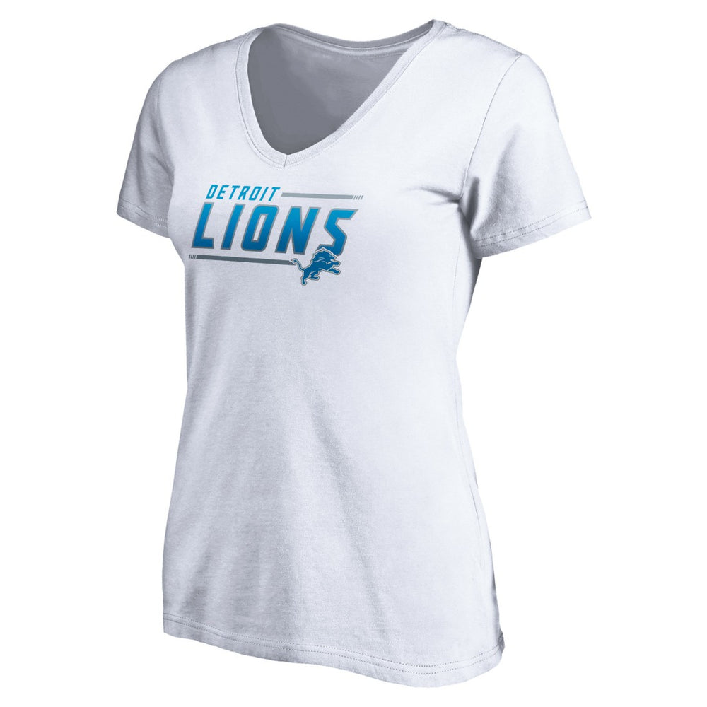 Detroit Lions Women's Mascot In Bounds V-Neck T-Shirt - White - NFL