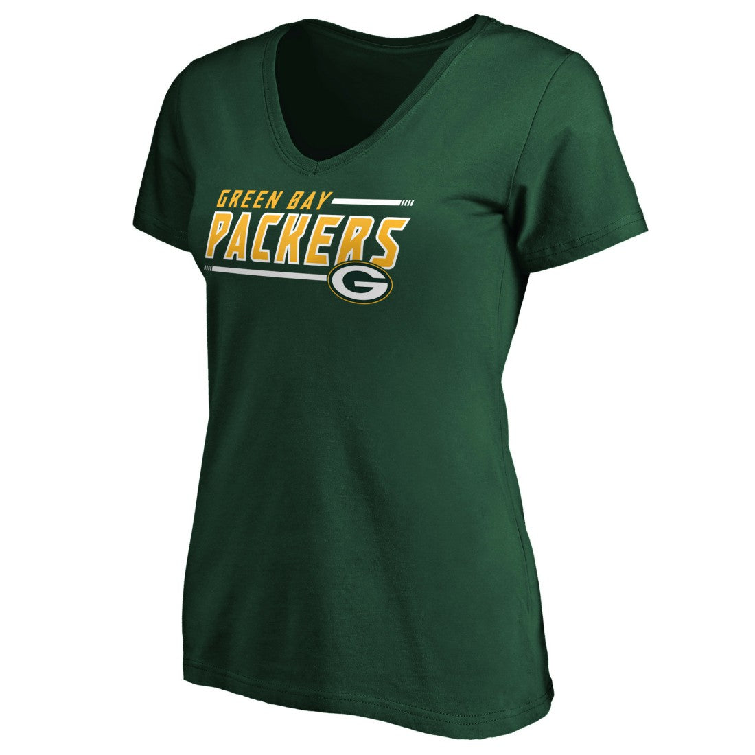 Green Bay Packers Women's Mascot In Bounds V-Neck T-Shirt - Green - NFL