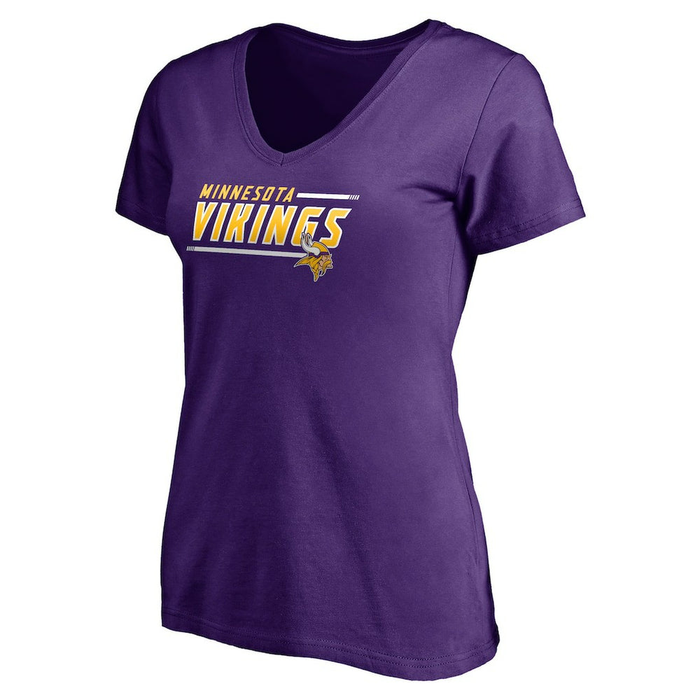 Minnesota Vikings Women's Mascot In Bounds V-Neck T-Shirt - Purple - NFL