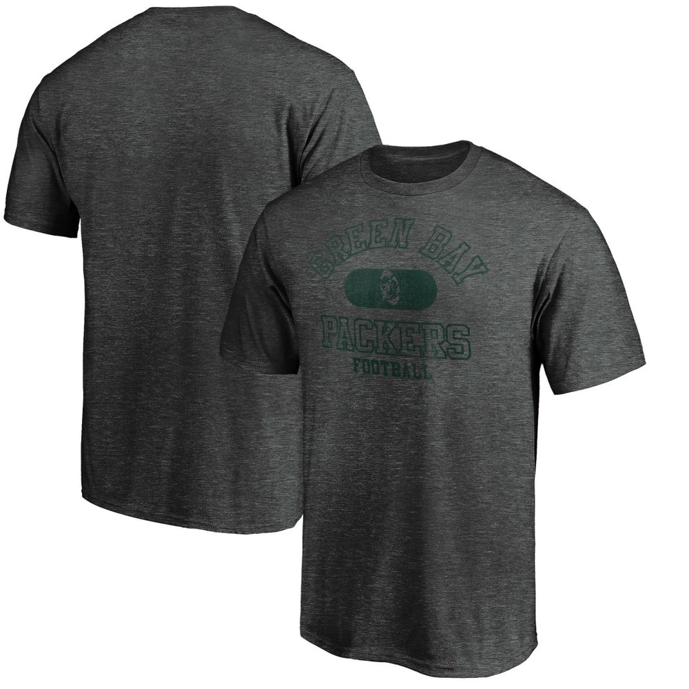 Green Bay Packers Varsity Issued Throwback T-Shirt - Heather Charcoal - NFL