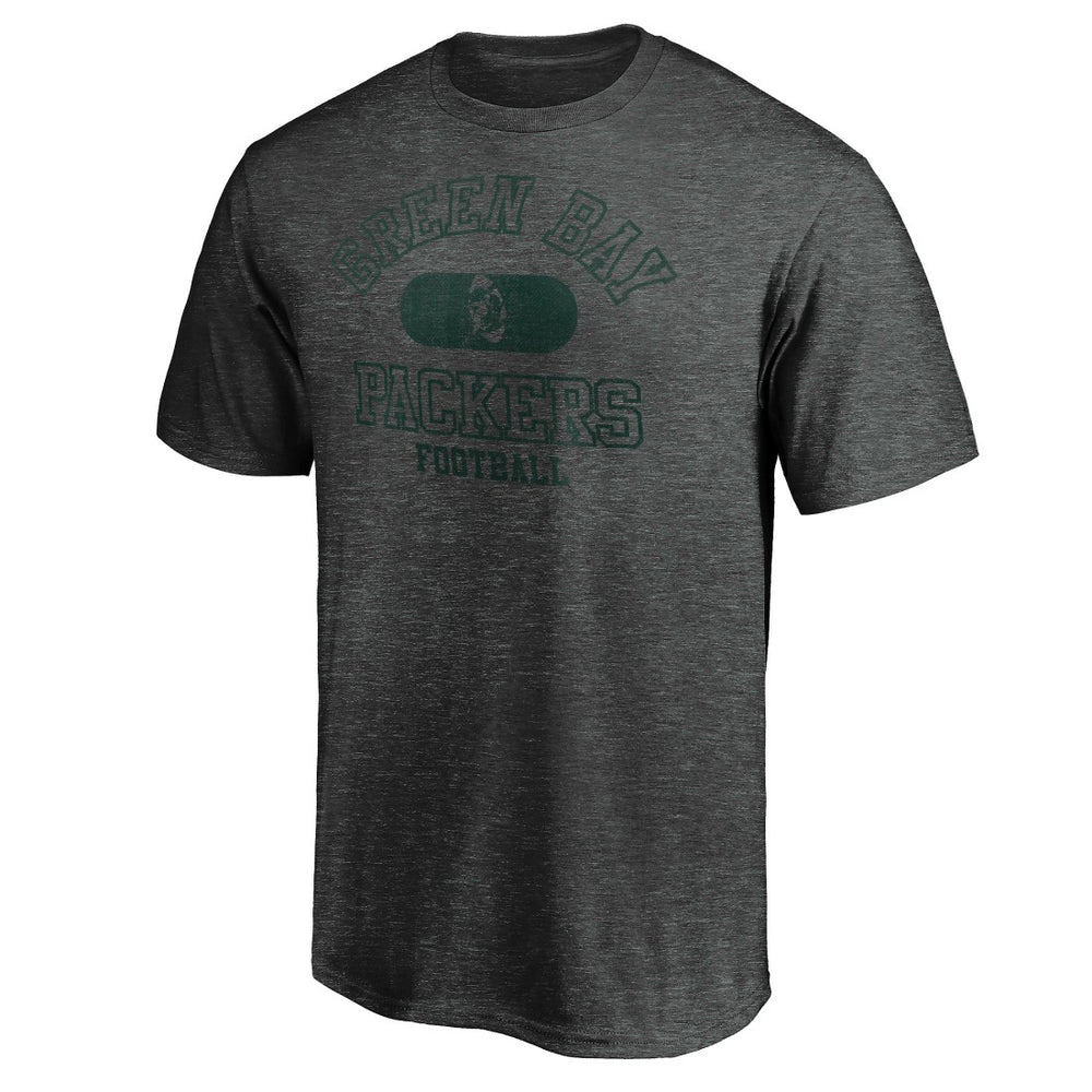 Green Bay Packers Varsity Issued Throwback T-Shirt - Heather Charcoal - NFL