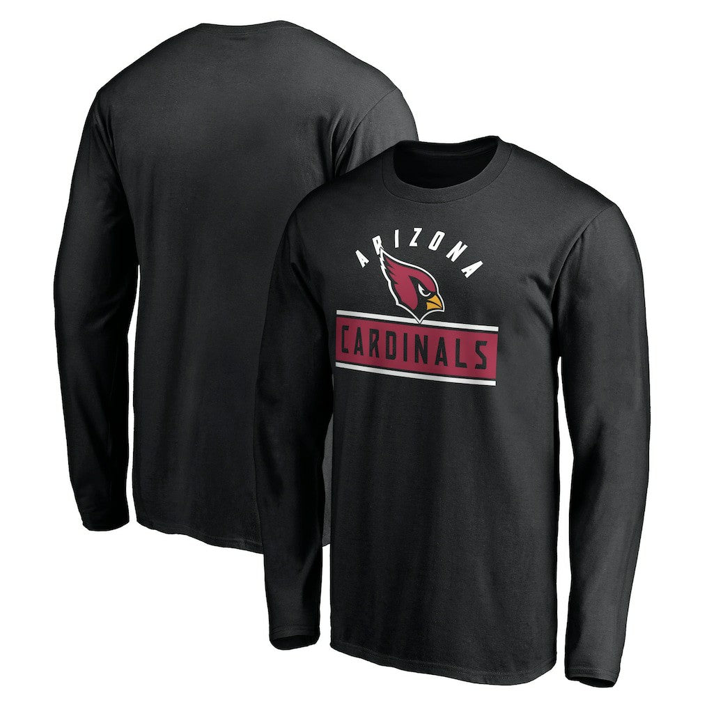 Arizona Cardinals Team Arch Knockout Long Sleeve T-Shirt - Black - NFL