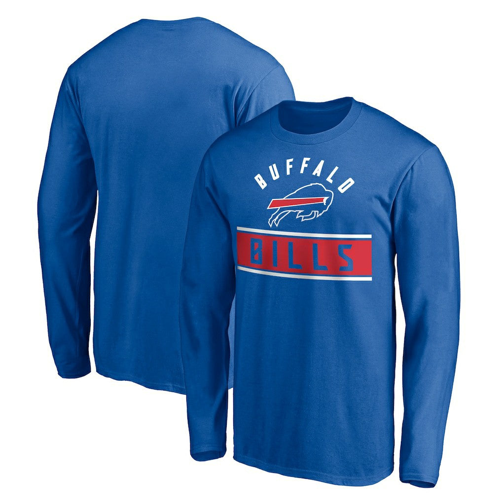 Buffalo Bills Team Arch Knockout Long Sleeve T-Shirt - Royal - NFL