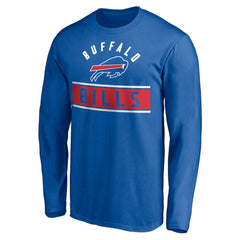 Buffalo Bills Team Arch Knockout Long Sleeve T-Shirt - Royal - NFL