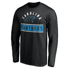 Carolina Panthers Team Arch Knockout Long Sleeve T-Shirt - Black - NFL