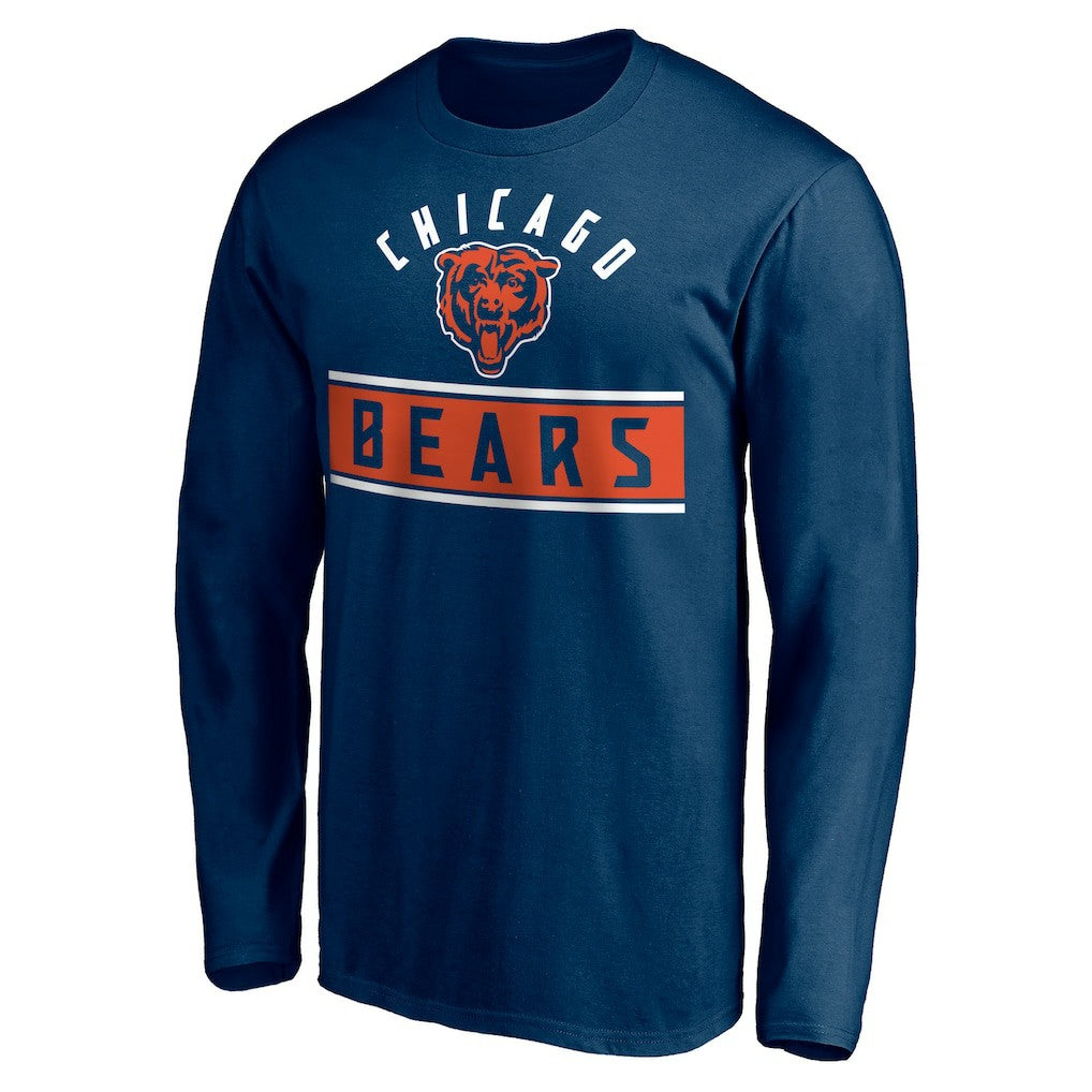 Chicago Bears Team Arch Knockout Long Sleeve T-Shirt - Navy - NFL