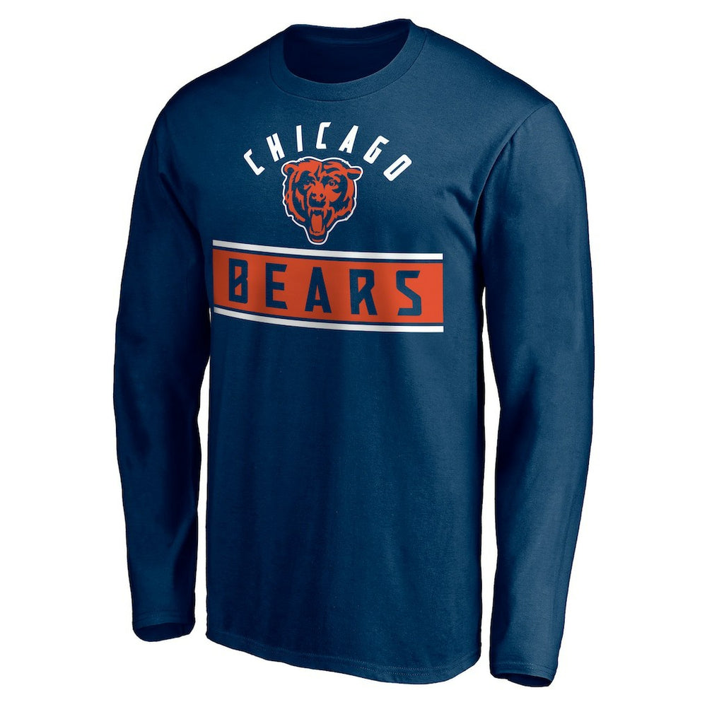 Chicago Bears Team Arch Knockout Long Sleeve T-Shirt - Navy - NFL