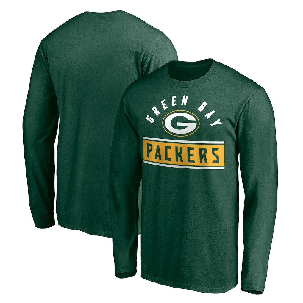 Green Bay Packers Team Arch Knockout Long Sleeve T-Shirt - Green - NFL