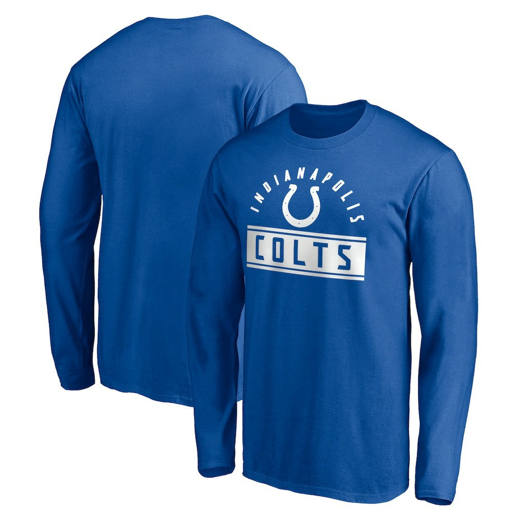 Indianapolis Colts Team Arch Knockout Long Sleeve T-Shirt - Royal - NFL