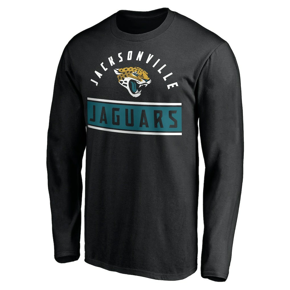Jacksonville Jaguars Team Arch Knockout Long Sleeve T-Shirt - Black - NFL