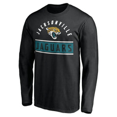 Jacksonville Jaguars Team Arch Knockout Long Sleeve T-Shirt - Black - NFL