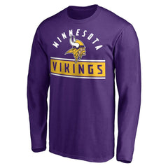 Minnesota Vikings Team Arch Knockout Long Sleeve T-Shirt - Purple - NFL