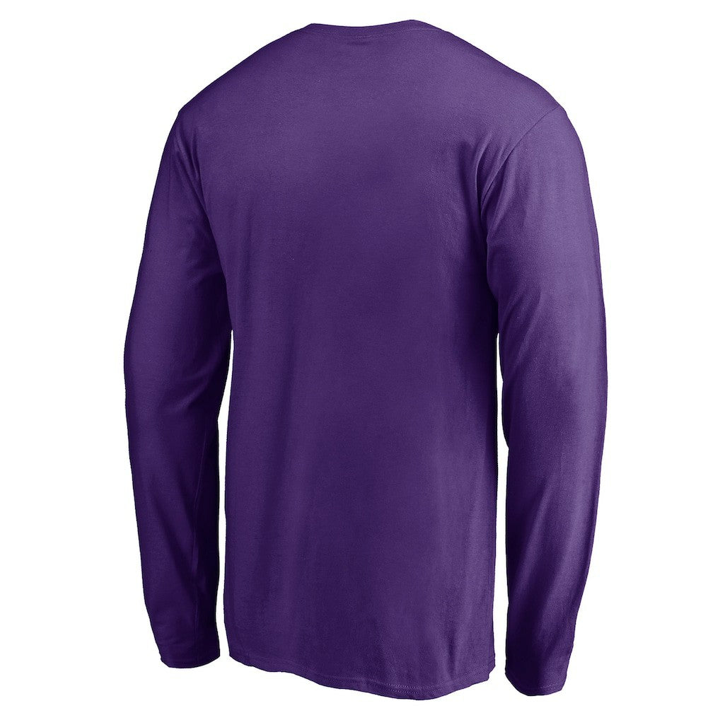 Minnesota Vikings Team Arch Knockout Long Sleeve T-Shirt - Purple - NFL