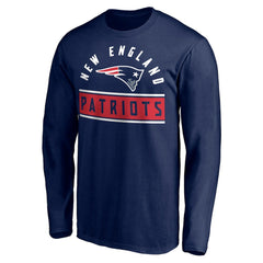 New England Patriots Team Arch Knockout Long Sleeve T-Shirt - Navy - NFL