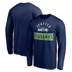 Seattle Seahawks Team Arch Knockout Long Sleeve T-Shirt - College Navy - NFL
