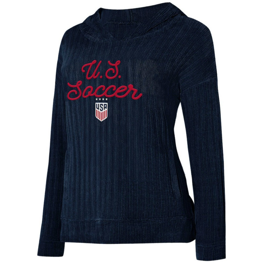 USWNT Concepts Sport Women's Linger Long Sleeve Hooded Top Navy