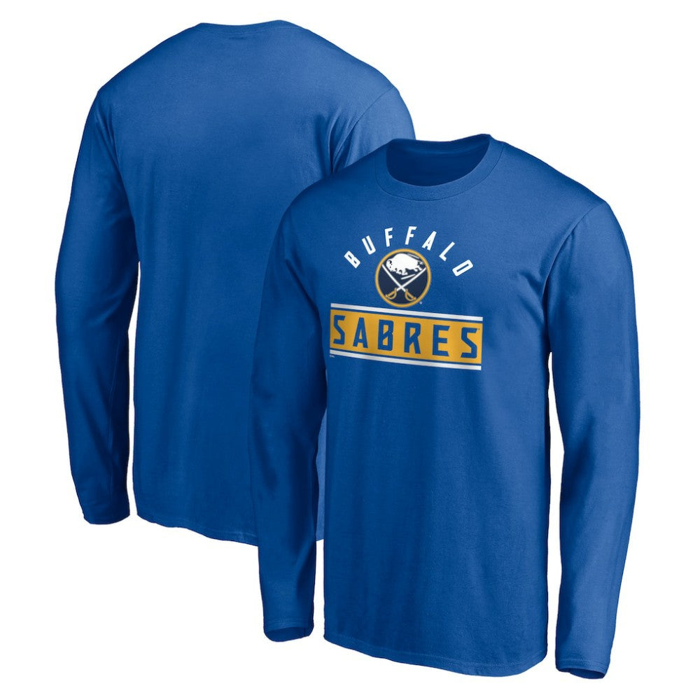 Buffalo Sabres Team Arch Knockout Long Sleeve T-Shirt - Royal | NHL Lifestyle