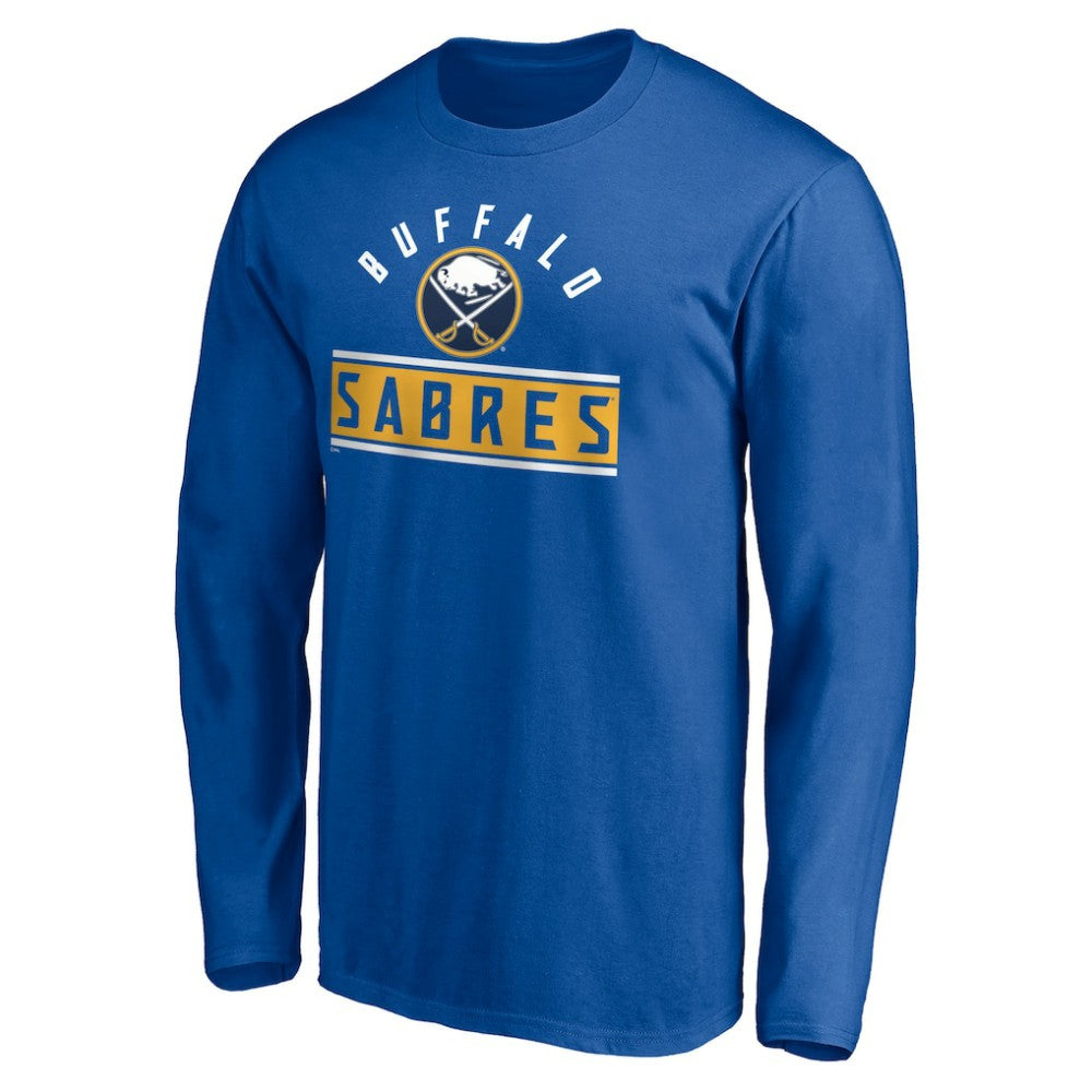 Buffalo Sabres Team Arch Knockout Long Sleeve T-Shirt - Royal | NHL Lifestyle