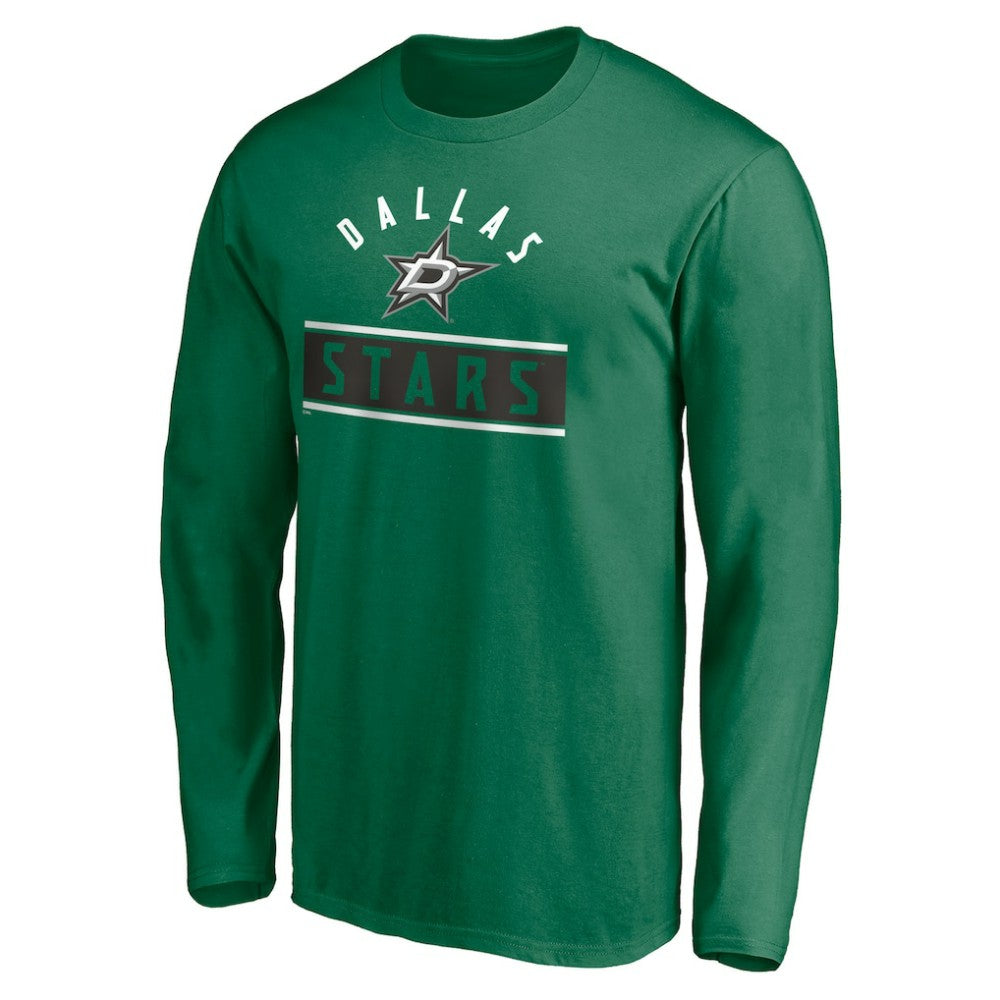 Dallas Stars Team Arch Knockout Long Sleeve T-Shirt - Kelly Green | NHL Lifestyle