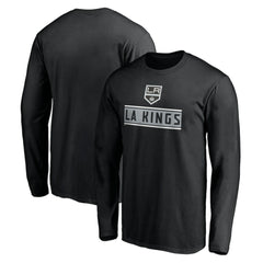 Los Angeles Kings Team Arch Knockout Long Sleeve T-Shirt - Black | NHL Clearance