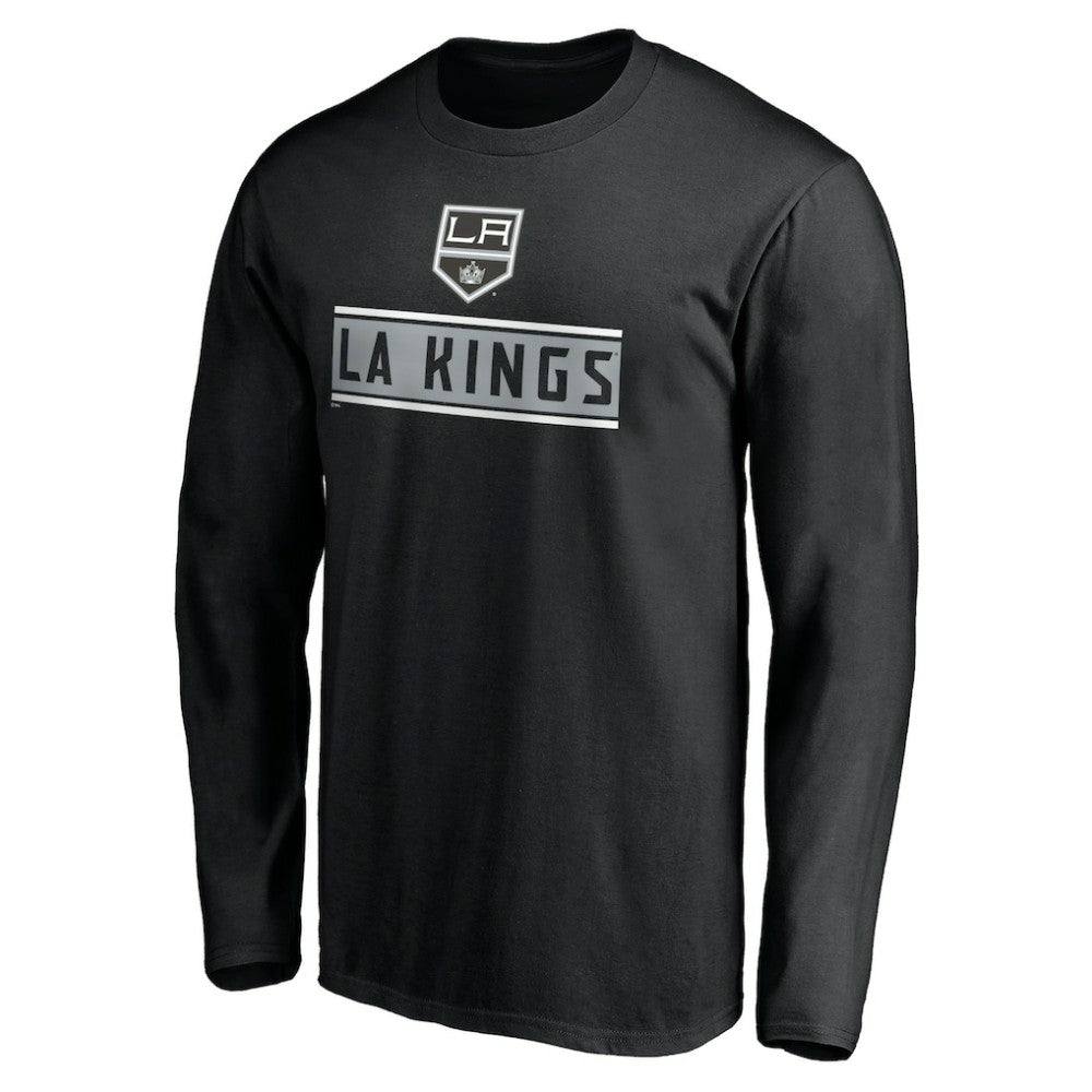 Los Angeles Kings Team Arch Knockout Long Sleeve T-Shirt - Black | NHL Clearance