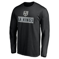 Los Angeles Kings Team Arch Knockout Long Sleeve T-Shirt - Black | NHL Clearance