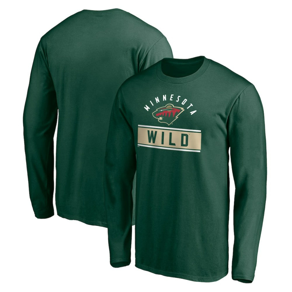 Minnesota Wild Team Arch Knockout Long Sleeve T-Shirt - Green | NHL on sale