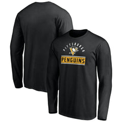 Pittsburgh Penguins Team Arch Knockout Long Sleeve T-Shirt - Black | NHL sale