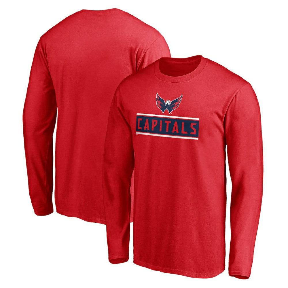 Washington Capitals Team Arch Knockout Long Sleeve T-Shirt - Red | NHL discount