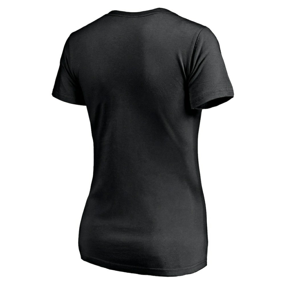 Dallas Stars Women's Mascot In Bounds V-Neck T-Shirt - Black | NHL Lifestyle