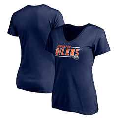Edmonton Oilers Women's Mascot In Bounds V-Neck T-Shirt - Navy | NHL sale