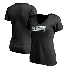 Los Angeles Kings Women's Mascot In Bounds V-Neck T-Shirt - Black | NHL Lifestyle