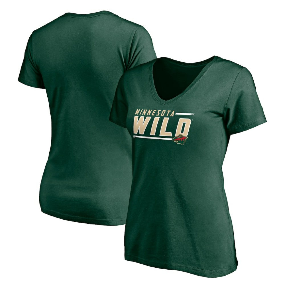 Minnesota Wild Women's Mascot In Bounds V-Neck T-Shirt - Green | NHL sale