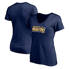 Nashville Predators Women's Mascot In Bounds V-Neck T-Shirt - Navy | NHL discount