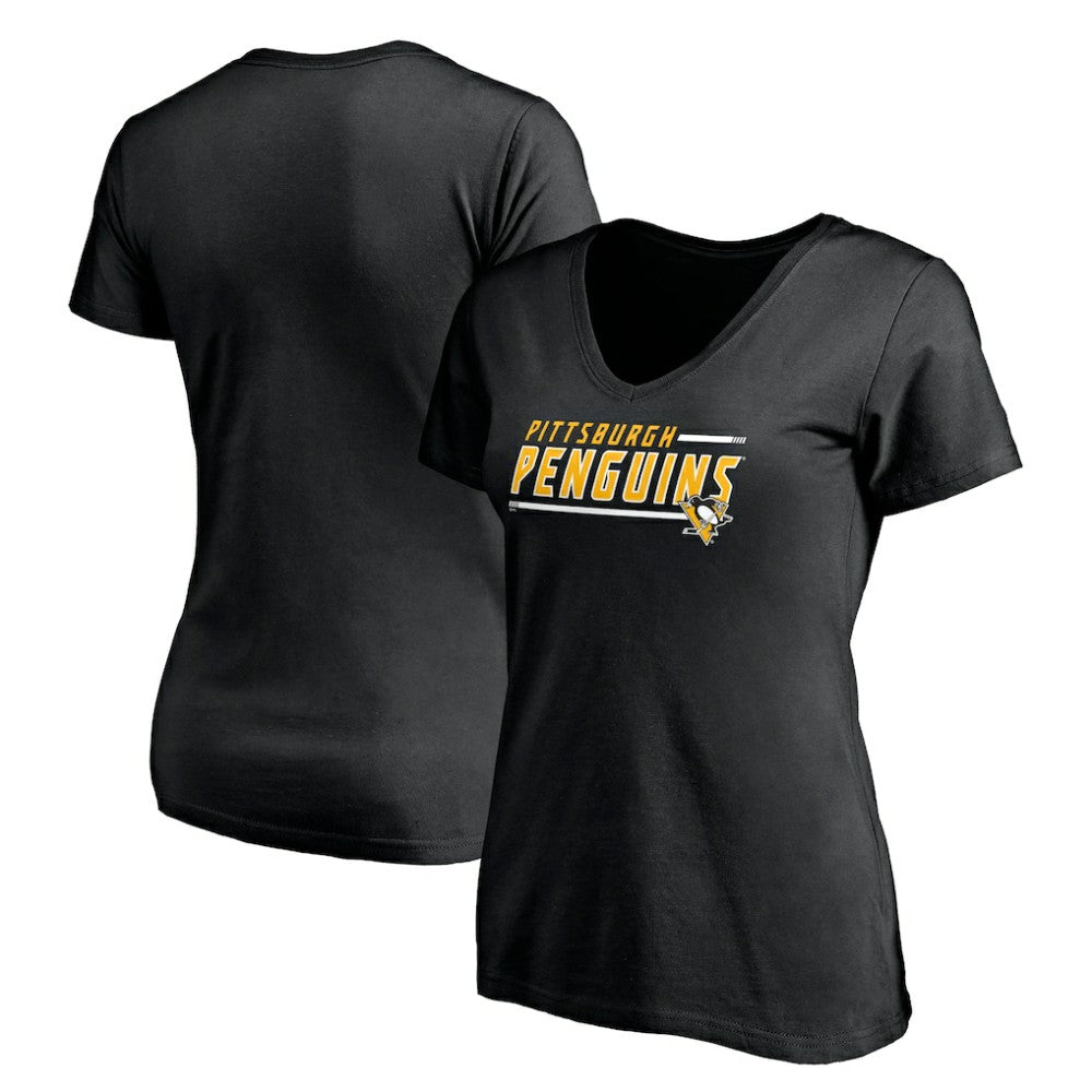 Pittsburgh Penguins Women's Mascot In Bounds V-Neck T-Shirt - Black | NHL discount
