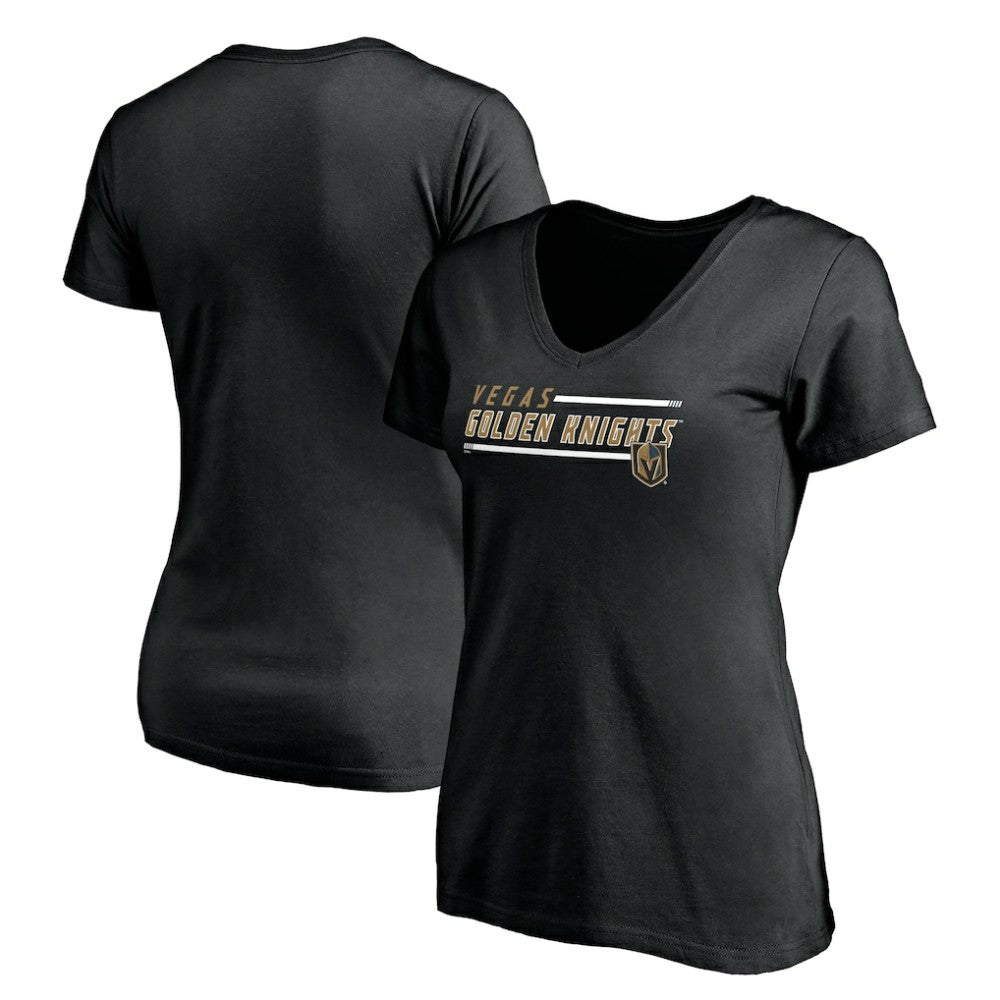 Vegas Golden Knights Women's Mascot In Bounds V-Neck T-Shirt - Black | NHL on sale