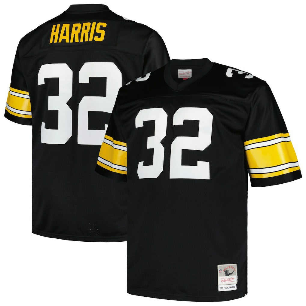 Franco Harris Pittsburgh Steelers Big & Tall 1976 Legacy Retired Player Jersey - Black - Mitchell & Ness