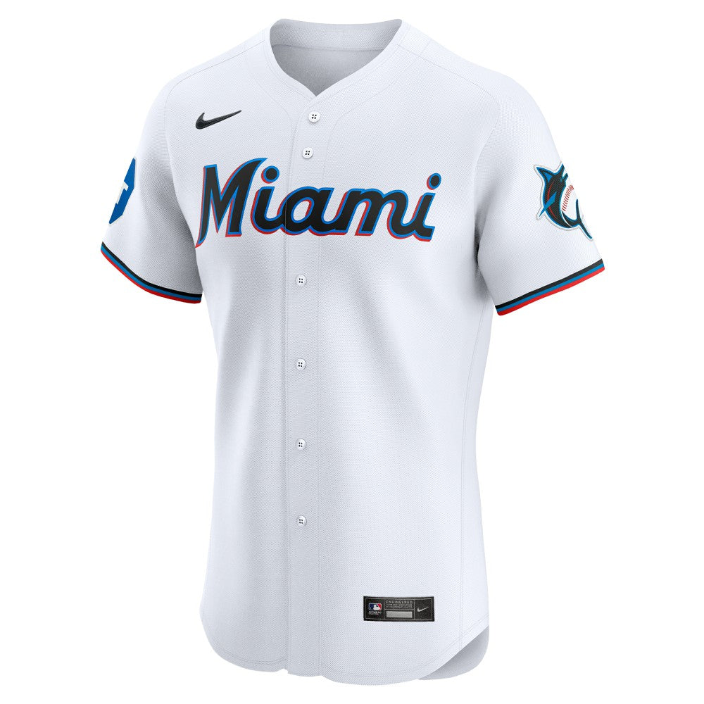 Miami Marlins Nike Home Elite Patch Jersey Online