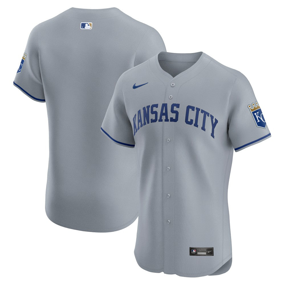 Kansas City Royals Nike Road Vapor Premier Elite Patch Jersey for sale