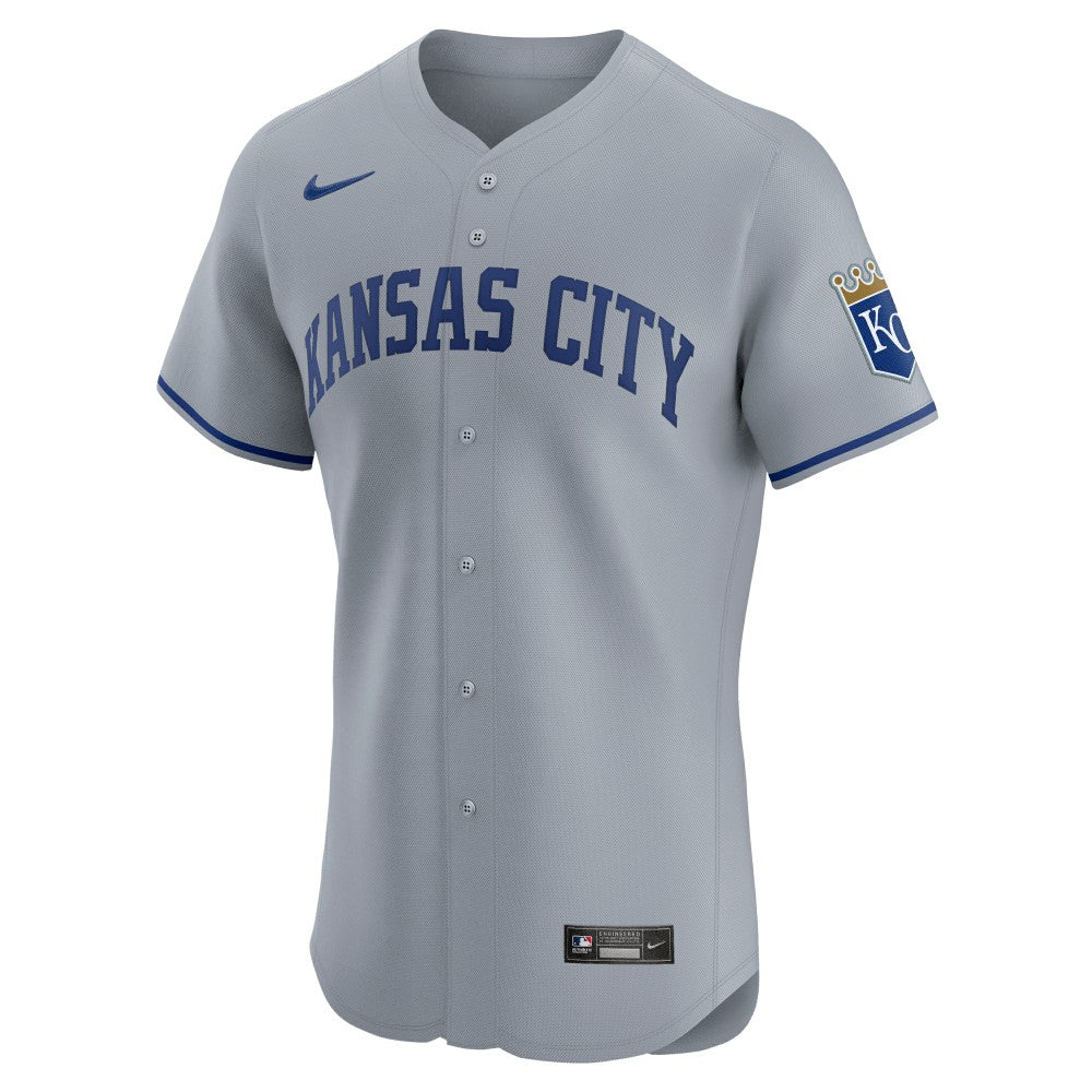 Kansas City Royals Nike Road Vapor Premier Elite Patch Jersey for sale