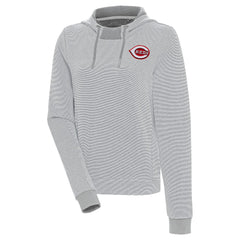 Cincinnati Reds Antigua Women's Axe Bunker Tri-Blend Pullover Hoodie Outlet